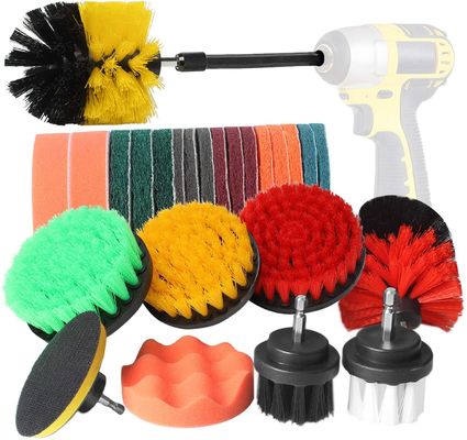 26 Pieces Drill Brush Attachment Set Power Drill Cleaning Brush Scrubber Pads