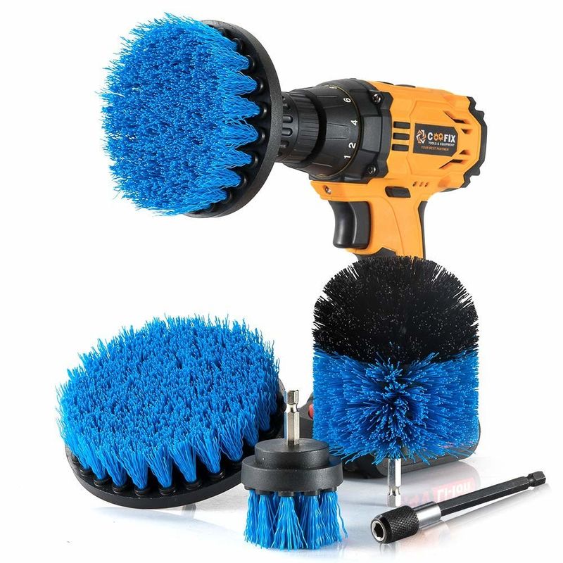 12.7cm Household Power Drill Cleaning Brush Attachment Scrubber Set 300g