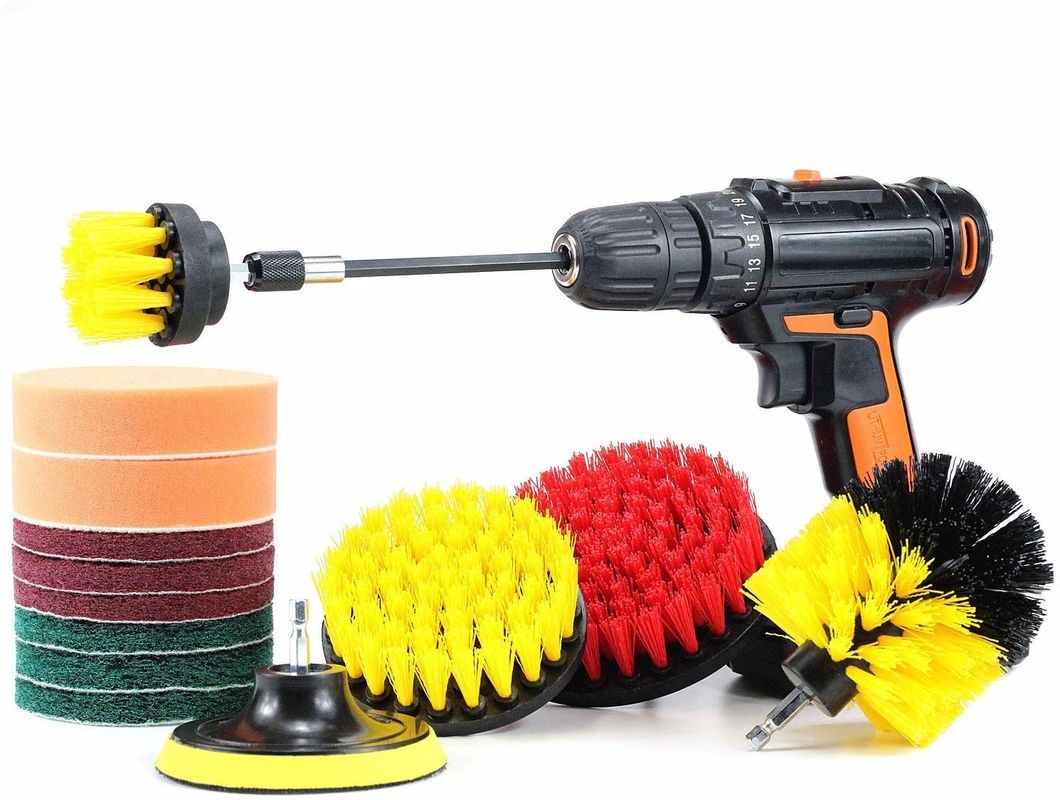 14Pcs Polypropylene Power Drill Brush Attachments Set 800g Scrubber